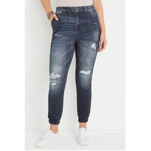 m jeans by maurices So-Faux Printed French Terry Jogger S